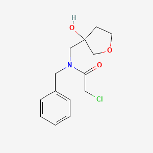 N-Benzyl-2-chloro-N-[(3-hydroxyoxolan-3-yl)methyl]acetamide