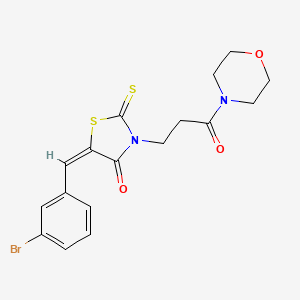 (E)-5-(3-bromobenzylidene)-3-(3-morpholino-3-oxopropyl)-2-thioxothiazolidin-4-one