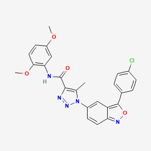 1-(3-(4-chlorophenyl)benzo[c]isoxazol-5-yl)-N-(2,5-dimethoxyphenyl)-5-methyl-1H-1,2,3-triazole-4-carboxamide