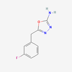 5-[(3-Fluorophenyl)methyl]-1,3,4-oxadiazol-2-amine