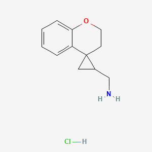 Spiro[2,3-dihydrochromene-4,2'-cyclopropane]-1'-ylmethanamine;hydrochloride