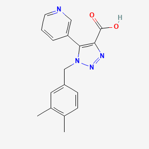 1-(3,4-dimethylbenzyl)-5-pyridin-3-yl-1H-1,2,3-triazole-4-carboxylic acid