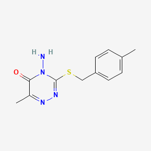 4-Amino-6-methyl-3-[(4-methylphenyl)methylsulfanyl]-1,2,4-triazin-5-one