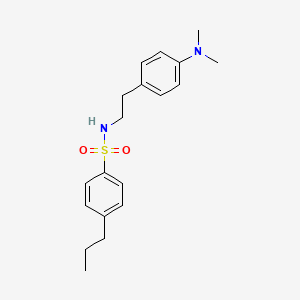 molecular formula C19H26N2O2S B2973366 N-(4-(dimethylamino)phenethyl)-4-propylbenzenesulfonamide CAS No. 952982-11-5