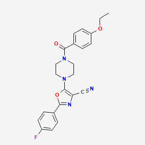 5-(4-(4-Ethoxybenzoyl)piperazin-1-yl)-2-(4-fluorophenyl)oxazole-4-carbonitrile