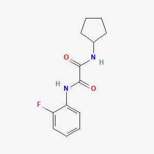 molecular formula C13H15FN2O2 B2973376 N1-cyclopentyl-N2-(2-fluorophenyl)oxalamide CAS No. 433252-51-8