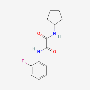 molecular formula C13H15FN2O2 B2973376 N-cyclopentyl-N'-(2-fluorophenyl)oxamide CAS No. 433252-51-8
