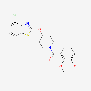 molecular formula C21H21ClN2O4S B2973385 (4-((4-Chlorobenzo[d]thiazol-2-yl)oxy)piperidin-1-yl)(2,3-dimethoxyphenyl)methanone CAS No. 1286704-17-3