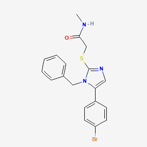 2-((1-benzyl-5-(4-bromophenyl)-1H-imidazol-2-yl)thio)-N-methylacetamide