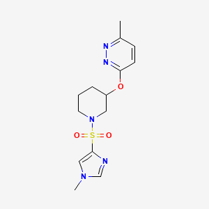 3-methyl-6-((1-((1-methyl-1H-imidazol-4-yl)sulfonyl)piperidin-3-yl)oxy)pyridazine