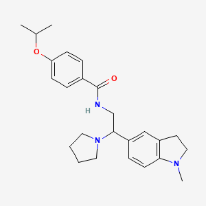 4-isopropoxy-N-(2-(1-methylindolin-5-yl)-2-(pyrrolidin-1-yl)ethyl)benzamide