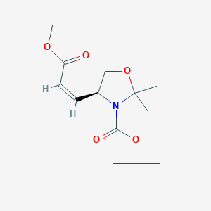 molecular formula C14H23NO5 B2973403 (S)-tert-Butyl 4-(3-methoxy-3-oxoprop-1-en-1-yl)-2,2-dimethyloxazolidine-3-carboxylate CAS No. 126587-36-8