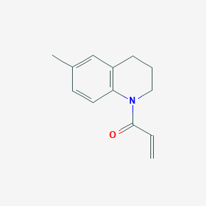 molecular formula C13H15NO B2973406 1-(6-Methyl-3,4-dihydro-2H-quinolin-1-yl)prop-2-en-1-one CAS No. 91956-74-0