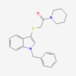 2-((1-benzyl-1H-indol-3-yl)thio)-1-(piperidin-1-yl)ethanone