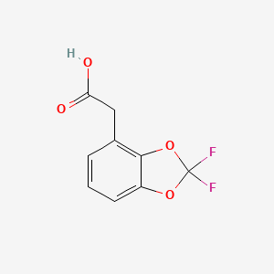 molecular formula C9H6F2O4 B2973412 (2,2-Difluoro-benzo[1,3]dioxol-4-YL)-acetic acid CAS No. 531508-33-5