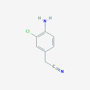 molecular formula C8H7ClN2 B2973414 2-(4-Amino-3-chlorophenyl)acetonitrile CAS No. 80199-02-6