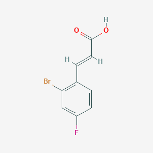 molecular formula C9H6BrFO2 B2973421 2-Bromo-4-fluorocinnamic acid CAS No. 1878132-37-6; 289038-17-1