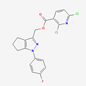 [1-(4-fluorophenyl)-1H,4H,5H,6H-cyclopenta[c]pyrazol-3-yl]methyl 2,6-dichloropyridine-3-carboxylate