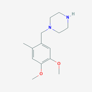 1-[(4,5-Dimethoxy-2-methylphenyl)methyl]piperazine