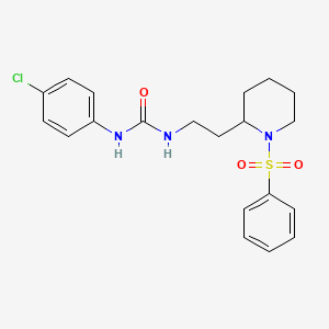 1-(4-Chlorophenyl)-3-(2-(1-(phenylsulfonyl)piperidin-2-yl)ethyl)urea