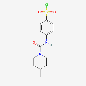 4-[(4-methylpiperidine-1-carbonyl)amino]benzenesulfonyl Chloride