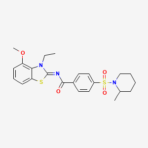 (Z)-N-(3-ethyl-4-methoxybenzo[d]thiazol-2(3H)-ylidene)-4-((2-methylpiperidin-1-yl)sulfonyl)benzamide