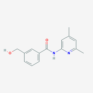 molecular formula C15H16N2O2 B2973514 Benzamide,n-(4,6-dimethyl-2-pyridinyl)-3-(hydroxymethyl)- CAS No. 1018447-12-5