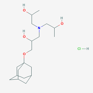 1,1'-((3-((3s,5s,7s)-Adamantan-1-yloxy)-2-hydroxypropyl)azanediyl)bis(propan-2-ol) hydrochloride