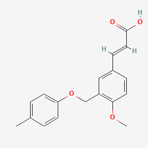 molecular formula C18H18O4 B2973534 (2E)-3-{4-methoxy-3-[(4-methylphenoxy)methyl]phenyl}prop-2-enoic acid CAS No. 512809-27-7