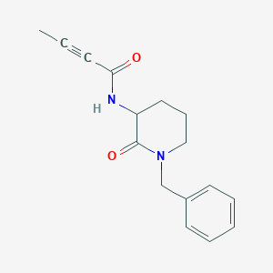 molecular formula C16H18N2O2 B2973535 N-(1-Benzyl-2-oxopiperidin-3-yl)but-2-ynamide CAS No. 2411194-29-9