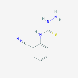 molecular formula C8H8N4S B2973540 3-Amino-1-(2-cyanophenyl)thiourea CAS No. 1368792-16-8