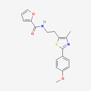 molecular formula C18H18N2O3S B2973577 N-{2-[2-(4-methoxyphenyl)-4-methyl-1,3-thiazol-5-yl]ethyl}furan-2-carboxamide CAS No. 869070-18-8