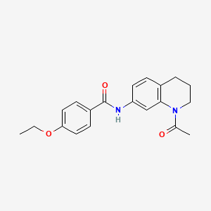 molecular formula C20H22N2O3 B2973579 N-(1-acetyl-1,2,3,4-tetrahydroquinolin-7-yl)-4-ethoxybenzamide CAS No. 898438-93-2