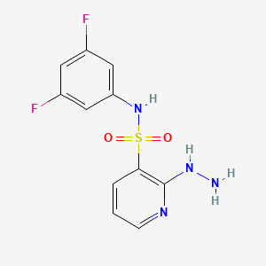 molecular formula C11H10F2N4O2S B2973593 N-(3,5-difluorophenyl)-2-hydrazinylpyridine-3-sulfonamide CAS No. 1155081-22-3