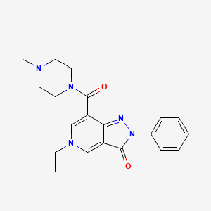 molecular formula C21H25N5O2 B2973608 5-ethyl-7-(4-ethylpiperazine-1-carbonyl)-2-phenyl-2H,3H,5H-pyrazolo[4,3-c]pyridin-3-one CAS No. 1105231-36-4