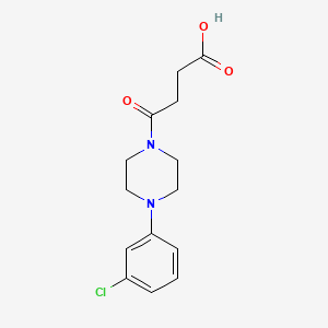 molecular formula C14H17ClN2O3 B2973679 4-[4-(3-Chlorophenyl)piperazin-1-yl]-4-oxobutanoic acid CAS No. 438616-45-6