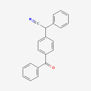 molecular formula C21H15NO B2973690 2-(4-Benzoylphenyl)-2-phenylacetonitrile CAS No. 338791-77-8