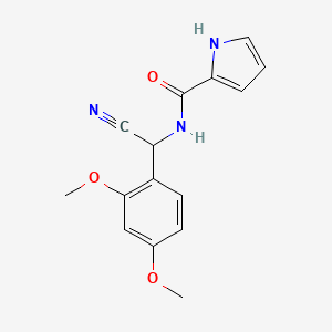 molecular formula C15H15N3O3 B2973710 N-[cyano(2,4-dimethoxyphenyl)methyl]-1H-pyrrole-2-carboxamide CAS No. 1333515-87-9