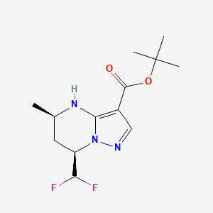 B2973787 Tert-butyl (5R,7R)-7-(difluoromethyl)-5-methyl-4,5,6,7-tetrahydropyrazolo[1,5-a]pyrimidine-3-carboxylate CAS No. 2248289-22-5