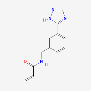 molecular formula C12H12N4O B2973793 N-{[3-(4H-1,2,4-triazol-3-yl)phenyl]methyl}prop-2-enamide CAS No. 2361646-19-5