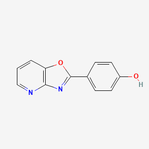 molecular formula C12H8N2O2 B2973849 4-{[1,3]Oxazolo[4,5-b]pyridin-2-yl}phenol CAS No. 1781590-46-2