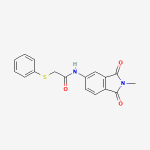 molecular formula C17H14N2O3S B2973854 N-(2-methyl-1,3-dioxoisoindol-5-yl)-2-phenylsulfanylacetamide CAS No. 895484-05-6