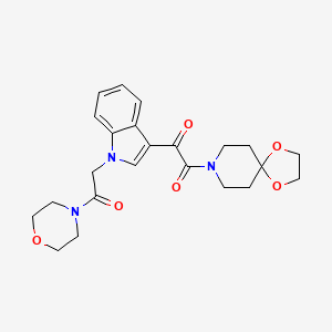 1-(1,4-Dioxa-8-azaspiro[4.5]decan-8-yl)-2-[1-(2-morpholin-4-yl-2-oxoethyl)indol-3-yl]ethane-1,2-dione