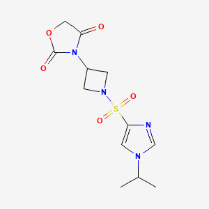 3-(1-((1-isopropyl-1H-imidazol-4-yl)sulfonyl)azetidin-3-yl)oxazolidine-2,4-dione