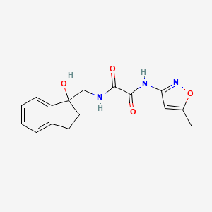 molecular formula C16H17N3O4 B2973891 N'-[(1-hydroxy-2,3-dihydro-1H-inden-1-yl)methyl]-N-(5-methyl-1,2-oxazol-3-yl)ethanediamide CAS No. 1351614-20-4