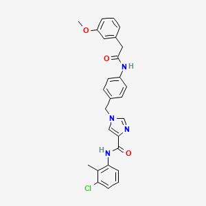 molecular formula C27H25ClN4O3 B2973910 N-(3-chloro-2-methylphenyl)-1-({4-[2-(3-methoxyphenyl)acetamido]phenyl}methyl)-1H-imidazole-4-carboxamide CAS No. 1251561-30-4