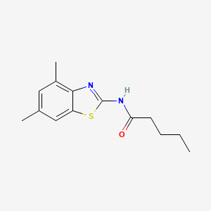 molecular formula C14H18N2OS B2973934 N-(4,6-dimethyl-1,3-benzothiazol-2-yl)pentanamide CAS No. 313662-19-0