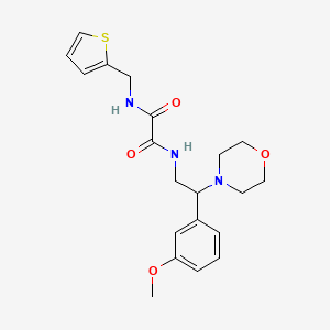 molecular formula C20H25N3O4S B2973936 N1-(2-(3-methoxyphenyl)-2-morpholinoethyl)-N2-(thiophen-2-ylmethyl)oxalamide CAS No. 941976-35-8