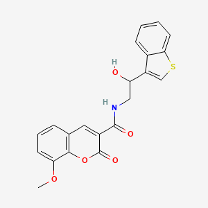 molecular formula C21H17NO5S B2973978 N-(2-(benzo[b]thiophen-3-yl)-2-hydroxyethyl)-8-methoxy-2-oxo-2H-chromene-3-carboxamide CAS No. 2034406-34-1