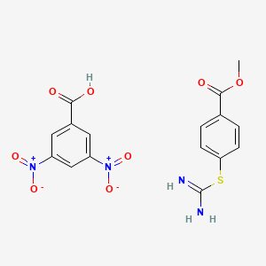 molecular formula C16H14N4O8S B2973991 Methyl 4-(carbamimidoylsulfanyl)benzoate 3,5-Dinitrobenzoate CAS No. 2350179-12-1